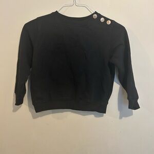 H&M Black Kids Sweatshirt with Button Accents